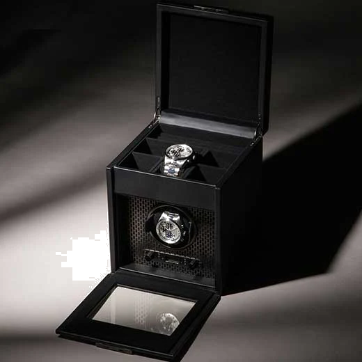 WOLF Powder Coat Axis Watch Winder with Jewellery Storage - Image 4