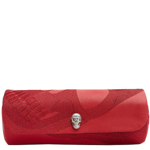WOLF Red Memento Mori Triple Watch Roll with Capsule