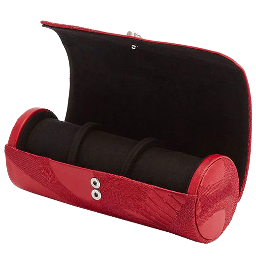 WOLF Red Memento Mori Triple Watch Roll with Capsule - Image 2