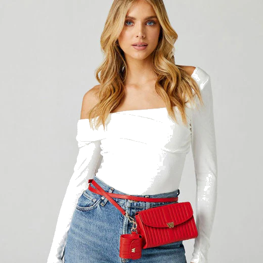 WOLF Red Mimi Cross Body Bag with Wristlet - Image 7