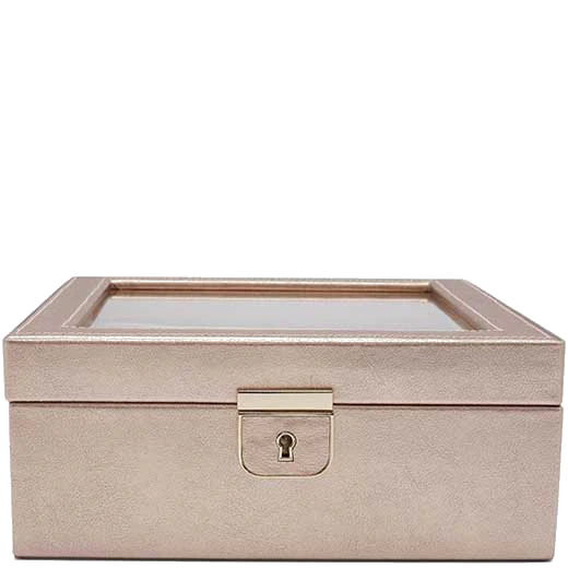 WOLF Rose Gold Palermo 6 Piece Watch Box - Image 2