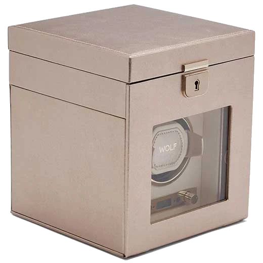 WOLF Rose Gold Palermo Watch Winder with Jewellery Storage - Image 4