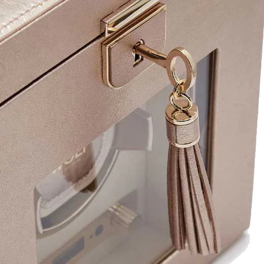 WOLF Rose Gold Palermo Watch Winder with Jewellery Storage - Image 9