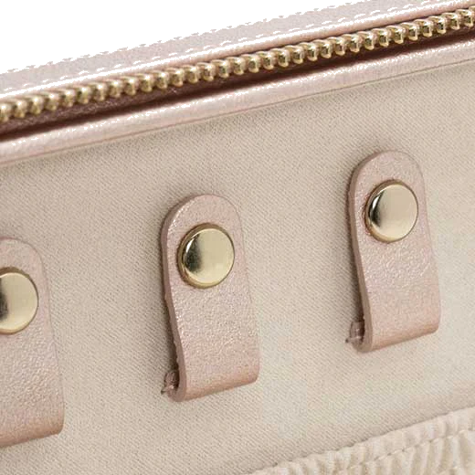 WOLF Rose Gold Palermo Zip Jewellery Case - Image 5