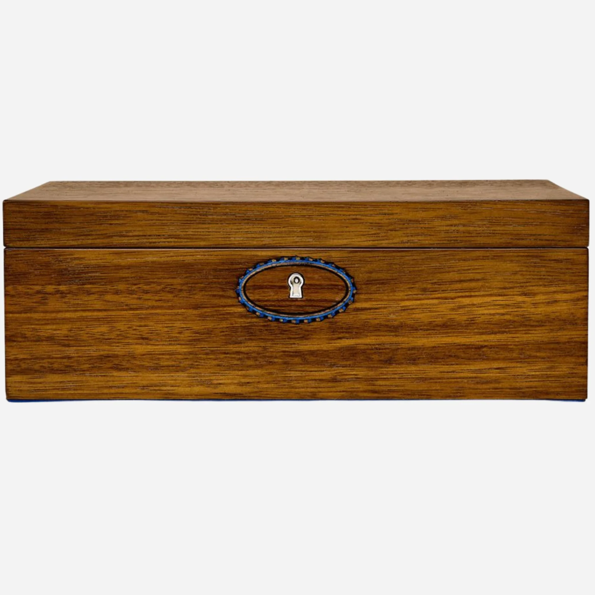 WOLF Swan Lake Ballet Musical Jewellery Box in Blue and Walnut Wood - Image 7
