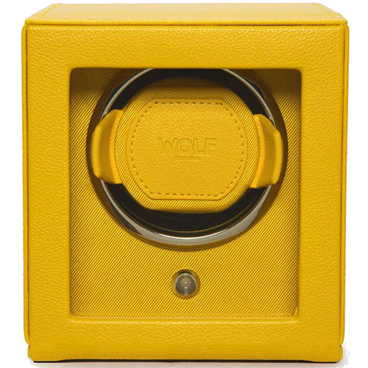WOLF Yellow Cub Watch Winder with Cover