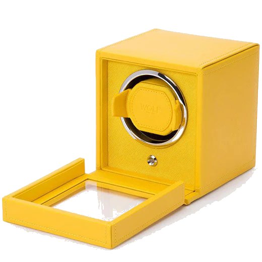 WOLF Yellow Cub Watch Winder with Cover - Image 3