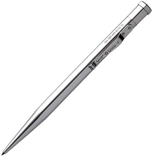 Yard-O-Led Diplomat Hexagonal Polished Silver Plain Ballpoint Pen
