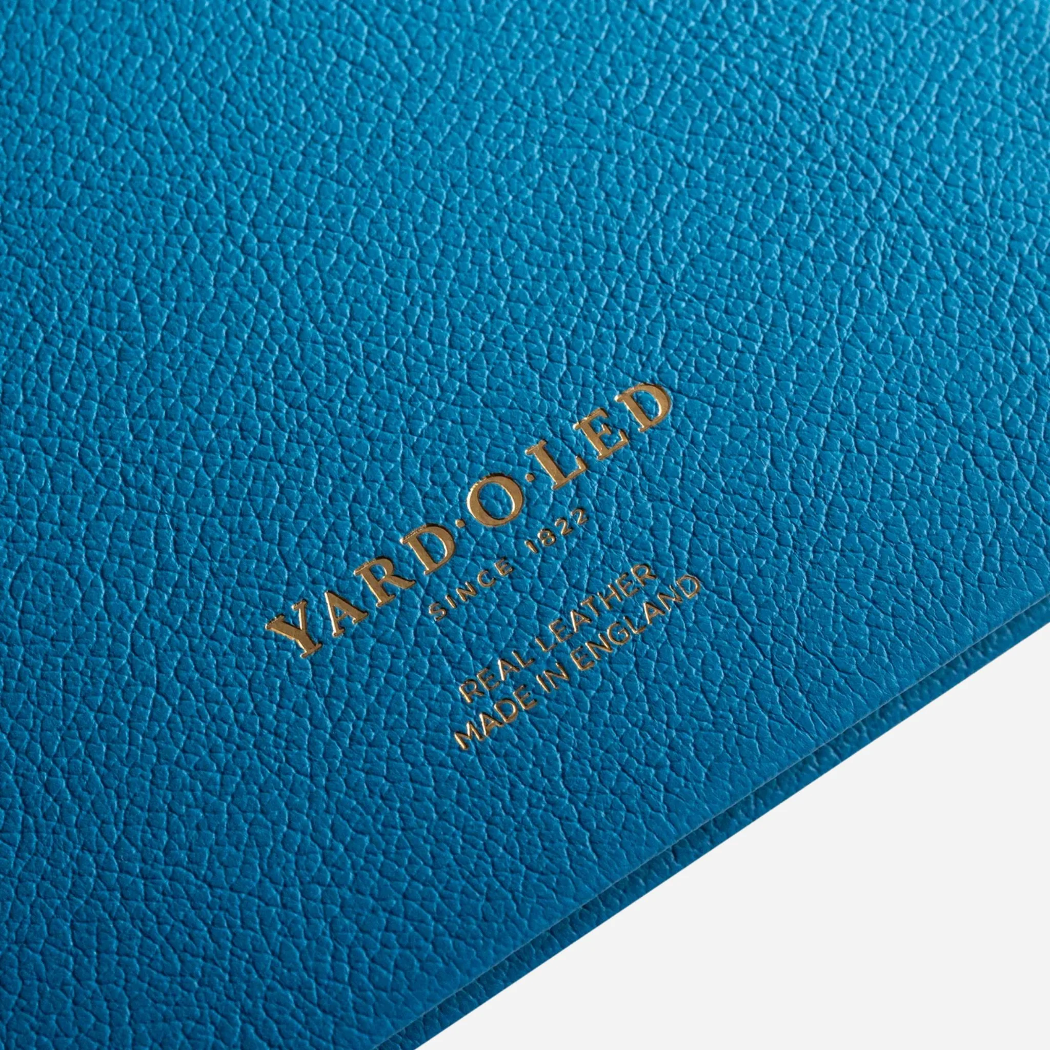 Yard-O-Led Sampson A5 Luxury Capri Blue Leather Notebook - Image 3