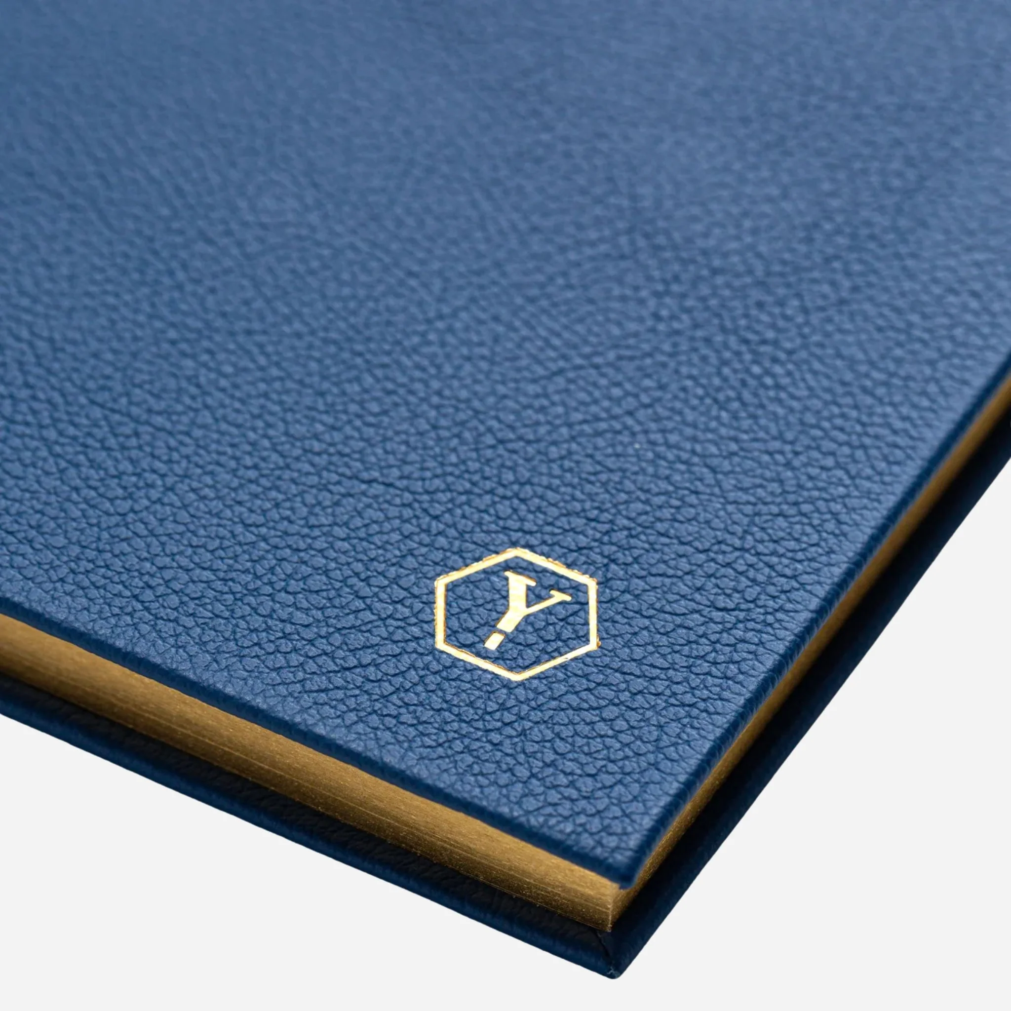 Yard-O-Led Sampson A5 Luxury Navy Blue Leather Notebook - Image 3