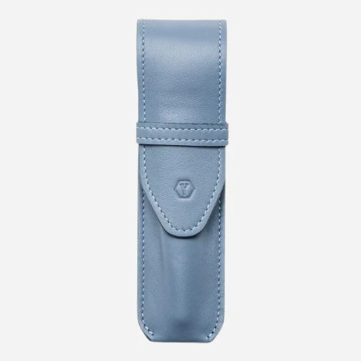 Yard-O-Led Sky Blue Leather Pen Sleeve