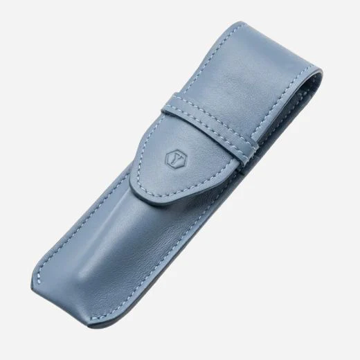 Yard-O-Led Sky Blue Leather Pen Sleeve - Image 2