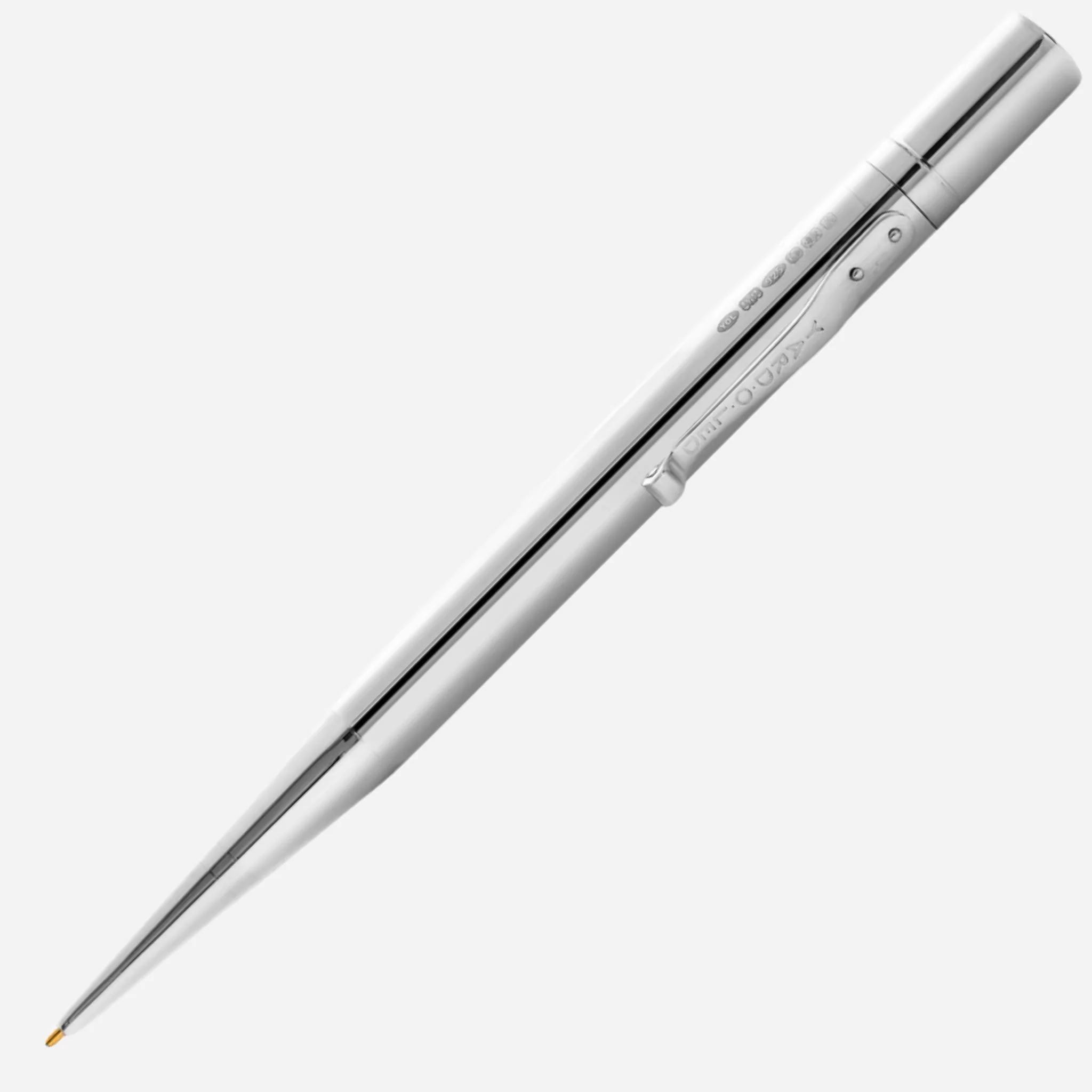 Yard-O-Led The Ambassador Sterling Silver Plain Ball Pen