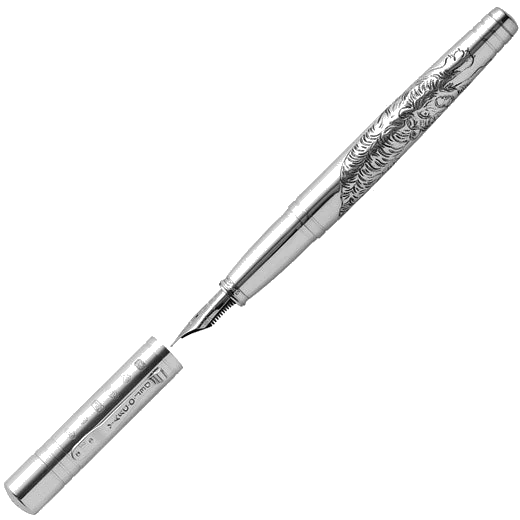 Yard-O-Led Year of the Tiger Grand Sterling Silver Fountain Pen